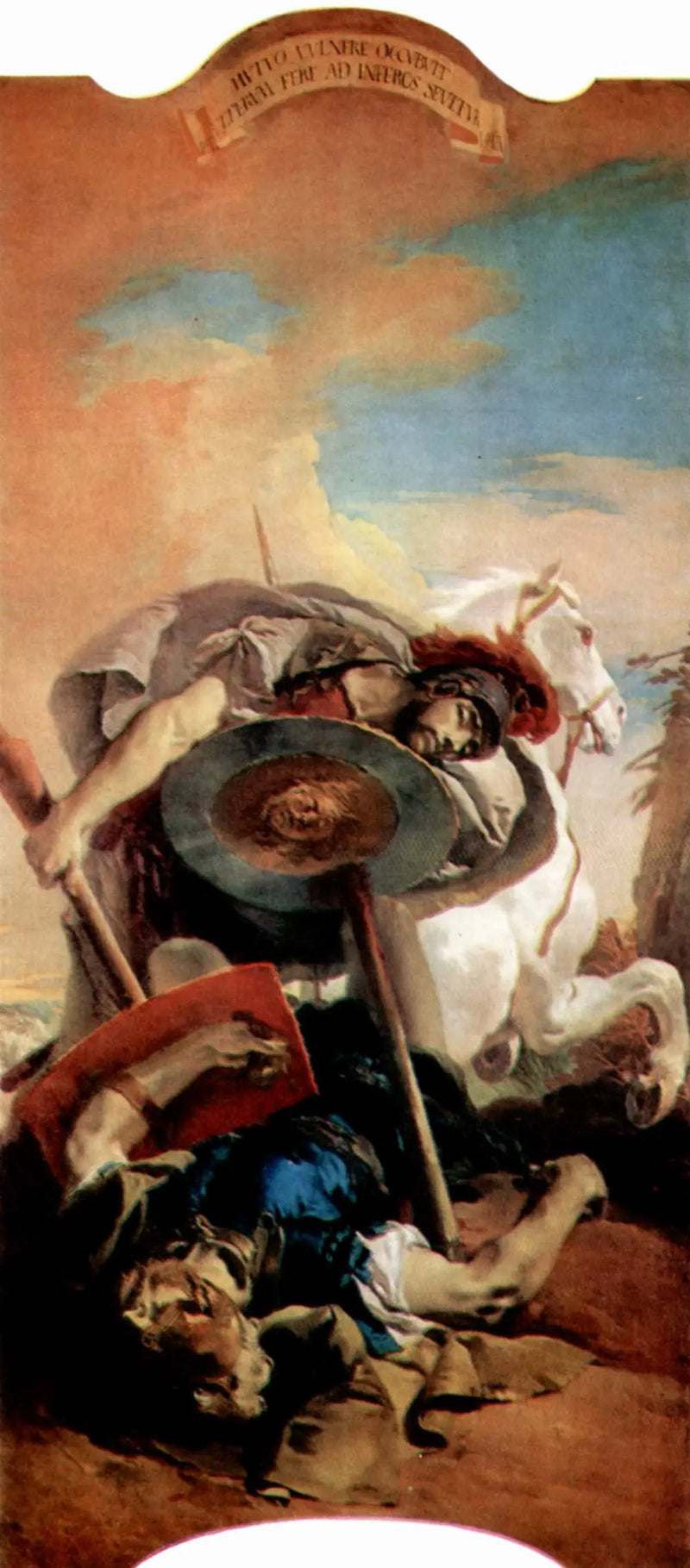 Døden af konsul L. J. Brutus under en duel med Aruns - Giovanni Battista Tiepolo