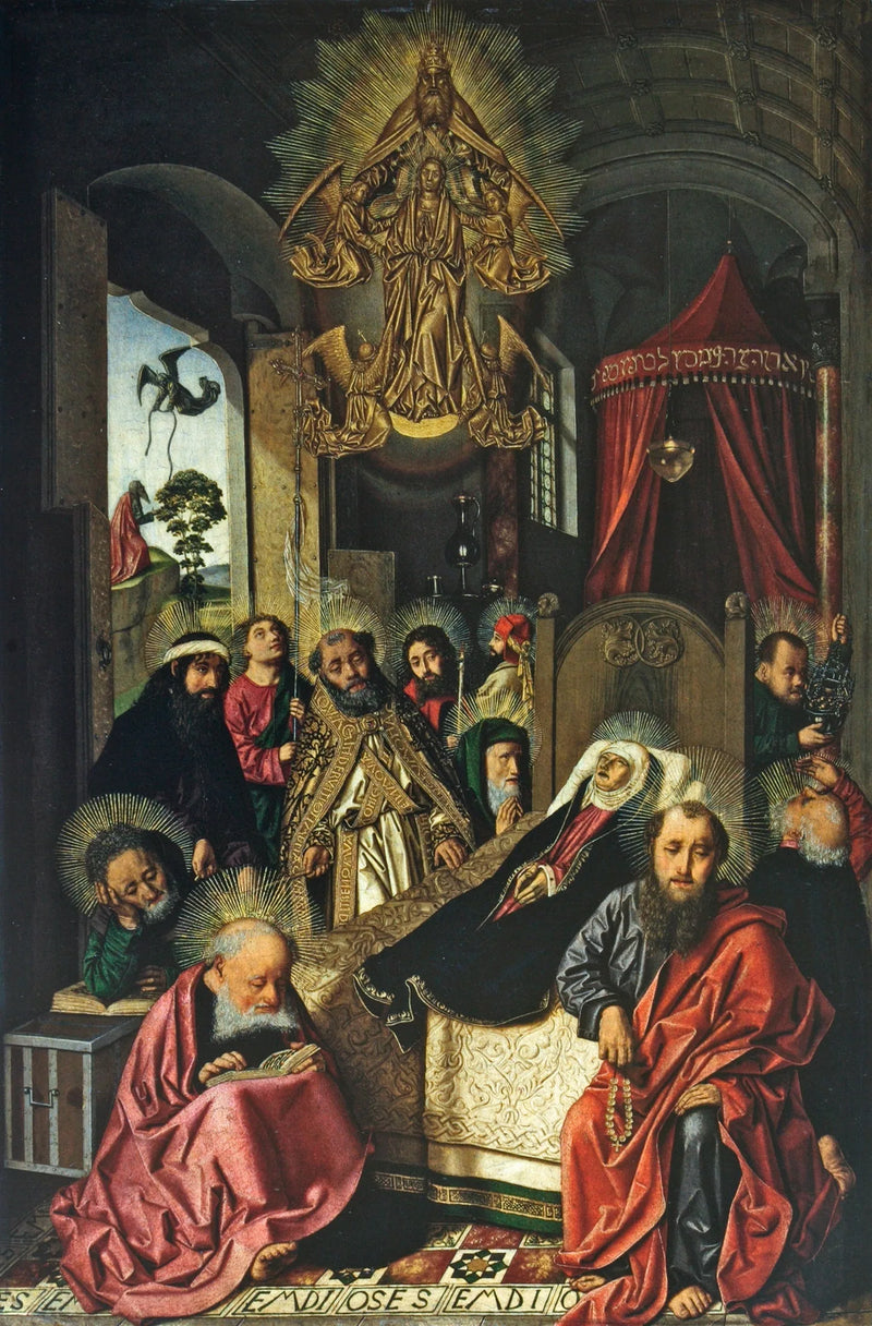Døden og Assumption af Jomfru Maria - Bartolomé Bermejo