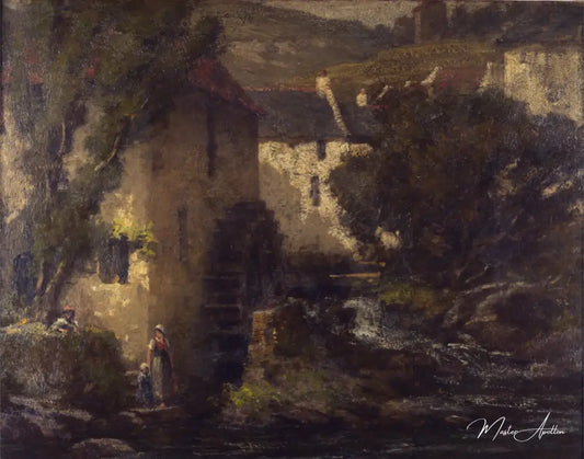 Moulin à eau - Gustave Courbet - Reproductions de tableaux et peintures haut de gamme