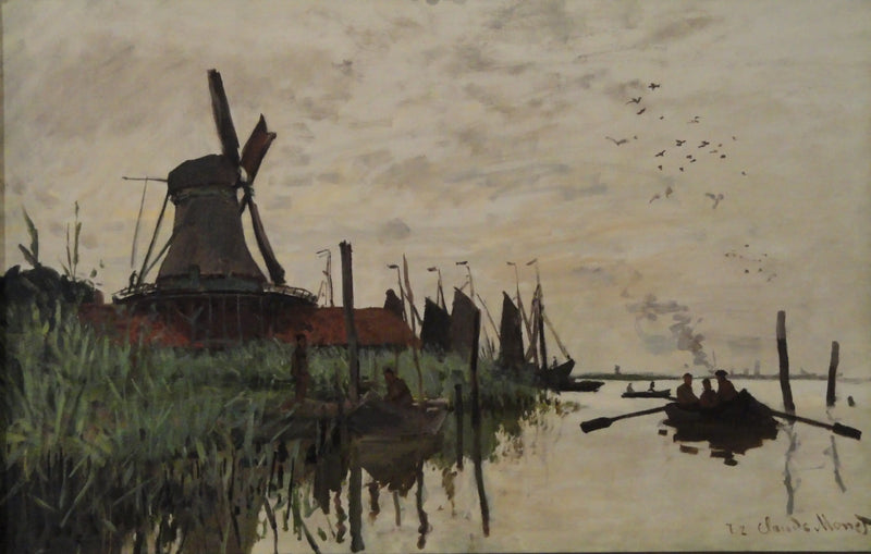 Mølle og både nær Zaandam - Claude Monet