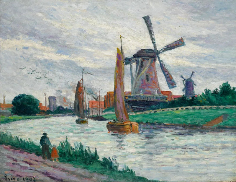 Møller i Holland - Maximilien Luce