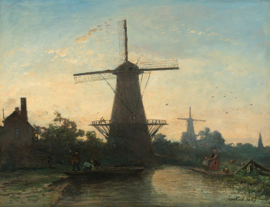 Moulins près de Rotterdam - Johan Barthold Jongkind