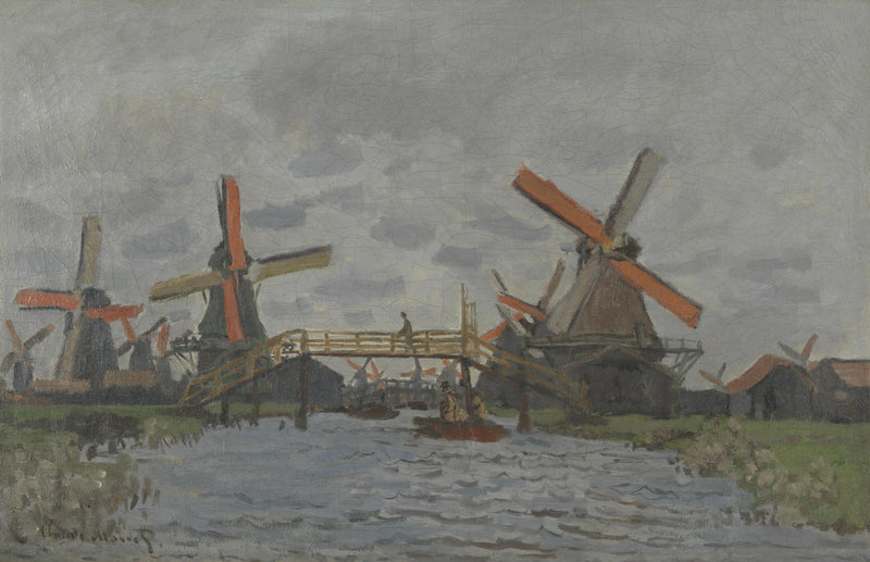 Vindmøller i nærheden af Zaandam W181 - Claude Monet