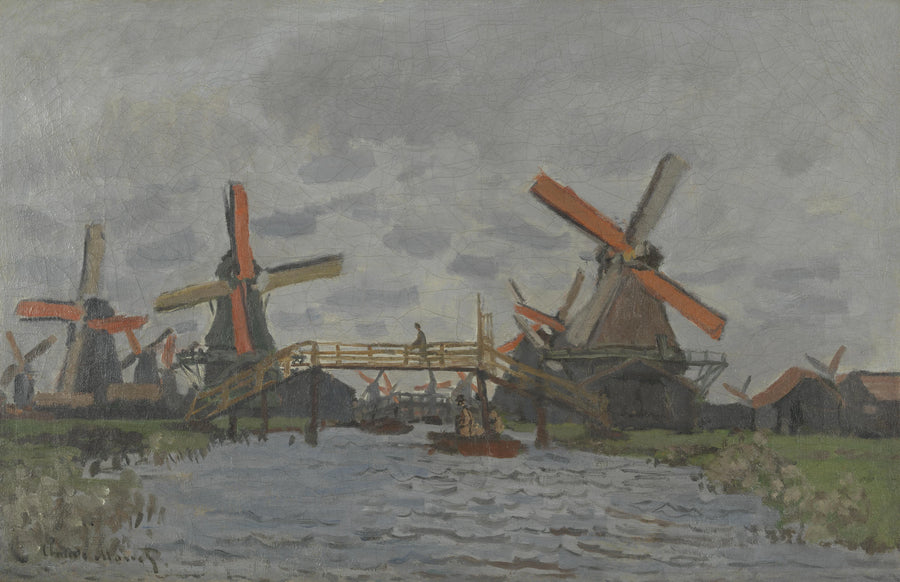 Møller nær Zaandam - Claude Monet