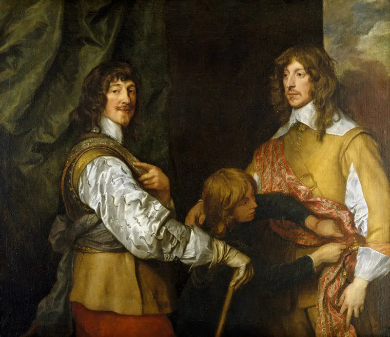 Mountjoy Blount, 1. greve af Newport (1597-1665), Lord George Goring (1608-1657) og en pages - Antoine van Dyck