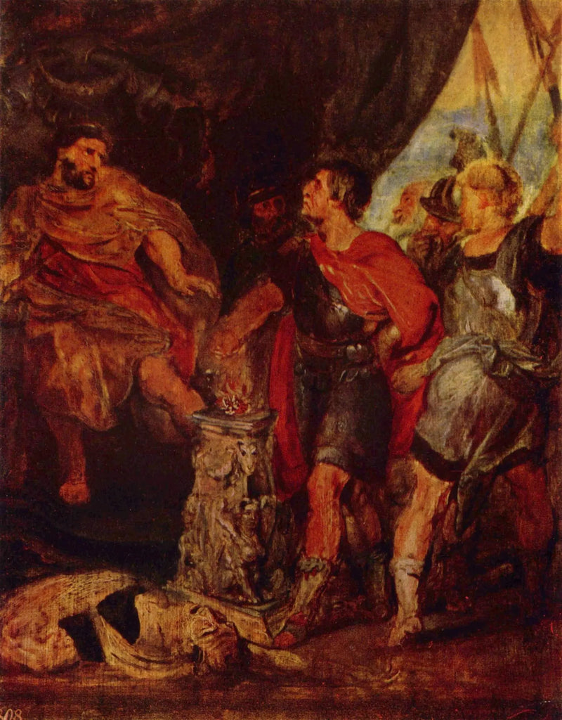 Mucius Scaevola før Lars Porsenna - Peter Paul Rubens