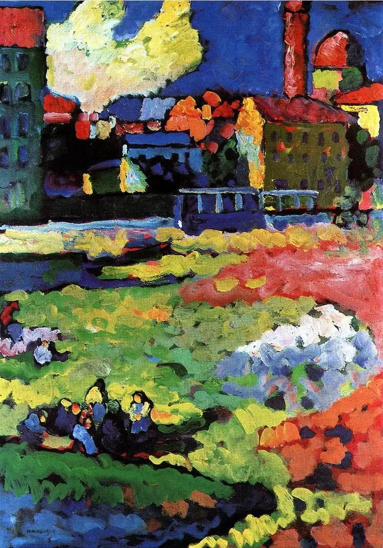 München-Schwabing med Sankt Ursula Kirke - Vassily Kandinsky