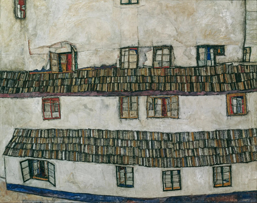 Husmur (vinduesmur) - Egon Schiele