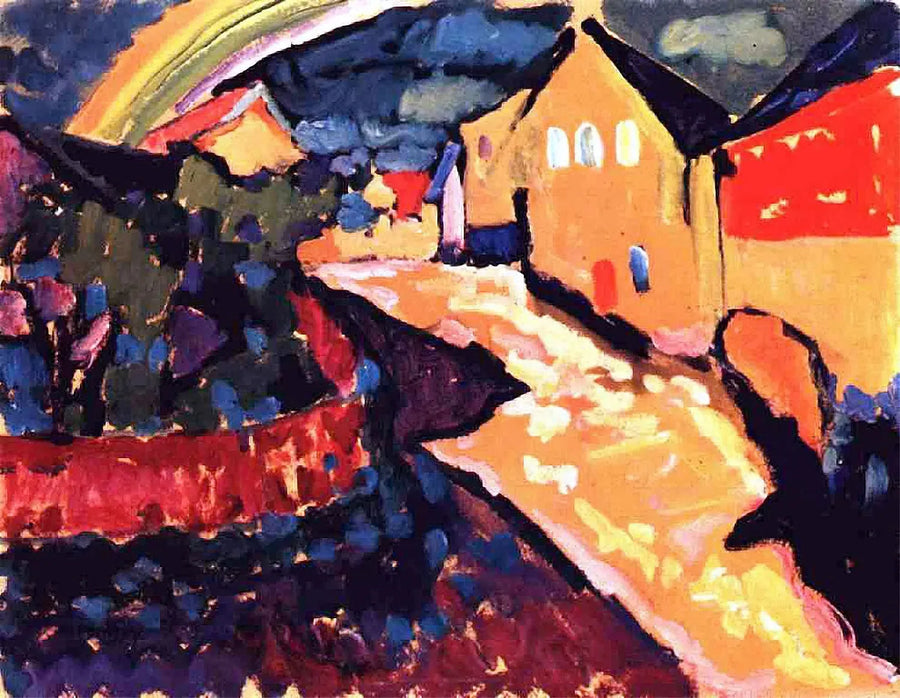 Murnau med regnbue - Vassily Kandinsky