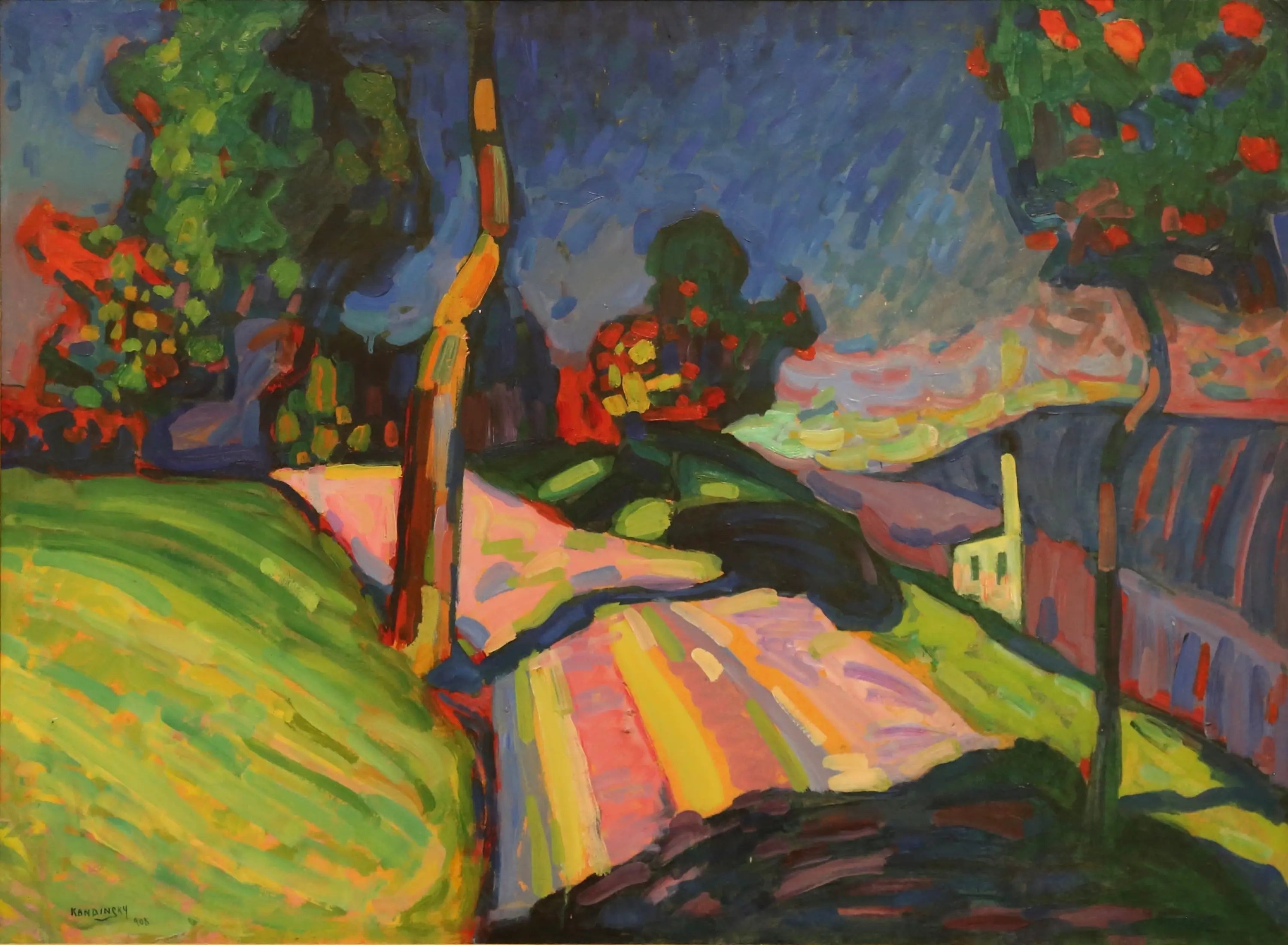 Murnau - Kohlgruberstrasse - Vassily Kandinsky image 1 copie peinte à la main à l’huile
