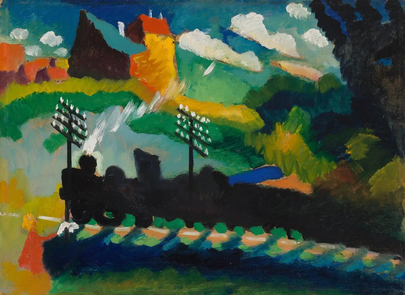 Murnau, Tog og Slot - Vassily Kandinsky