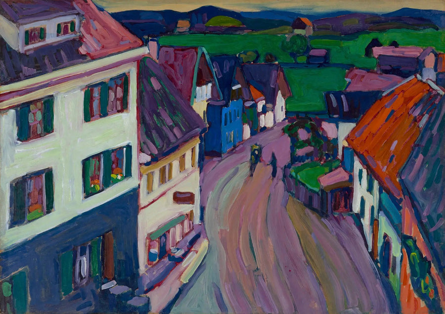 Murnau - Udsigt fra vinduet til Griesbräu - Vassily Kandinsky