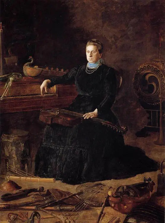 Urtidens musik (Portræt af Sarah Sagehorn Frishmuth) - Thomas Eakins