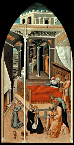 Fødsel af Sankt Johannes Døberen - Giovanni di Paolo