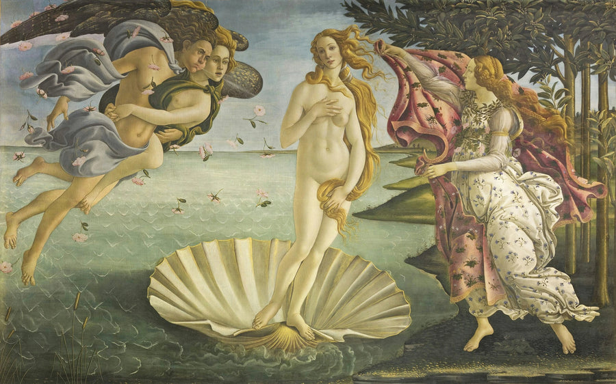 La Naissance de Vénus de Sandro Botticelli, vers 1485, Galerie des Offices – reproduction peinture à l’huile sur toile