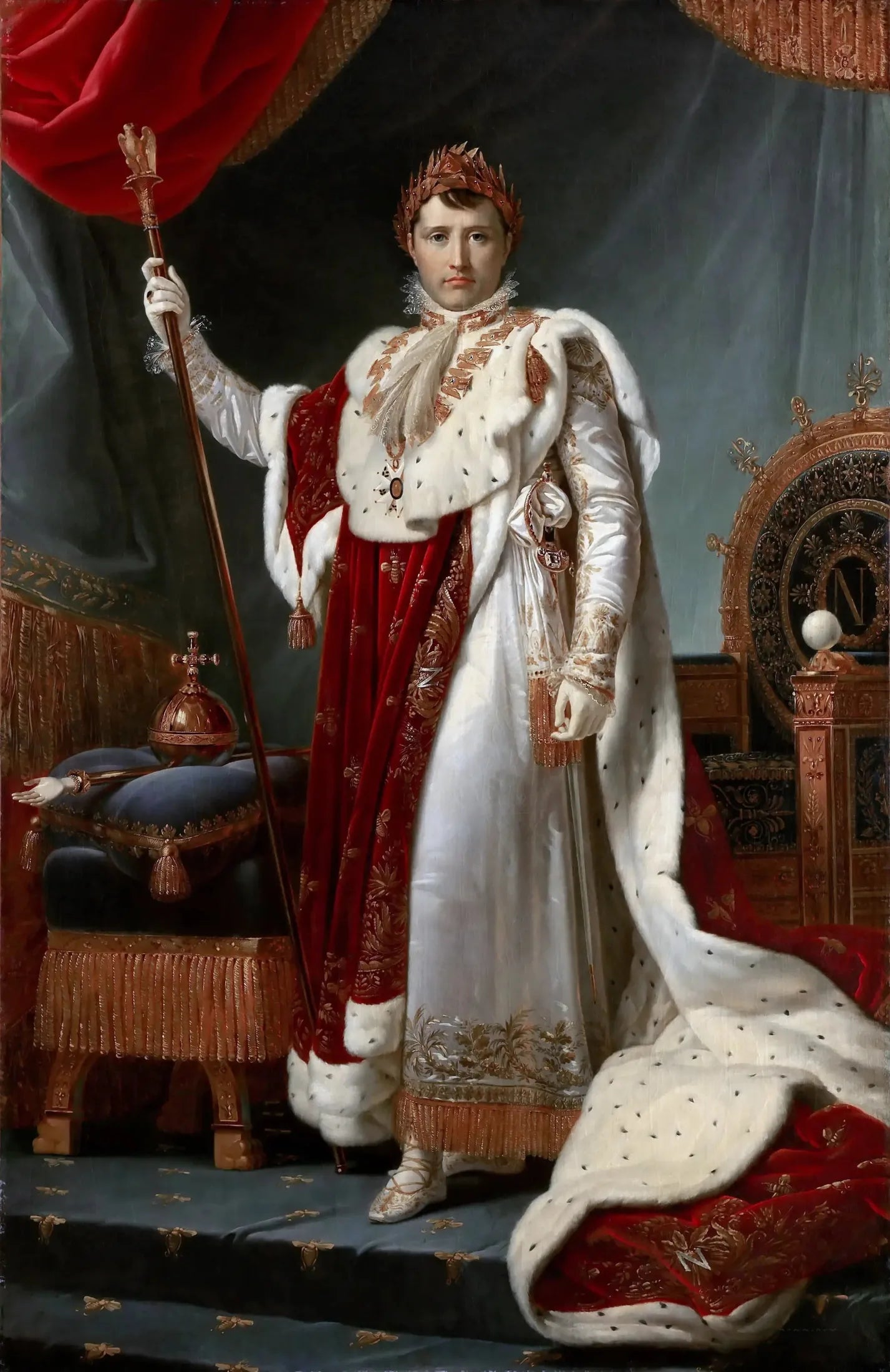 Napoléon Ier en costume de sacré - François Gérard image 2 copie de tableau peinte à la main