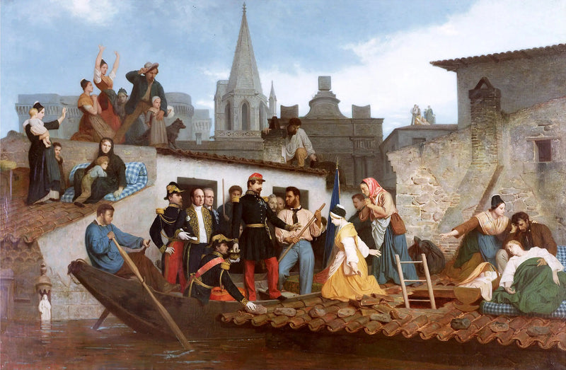 Napoleon III besøger oversvømmelserne i Tarascon - Bouguereau
