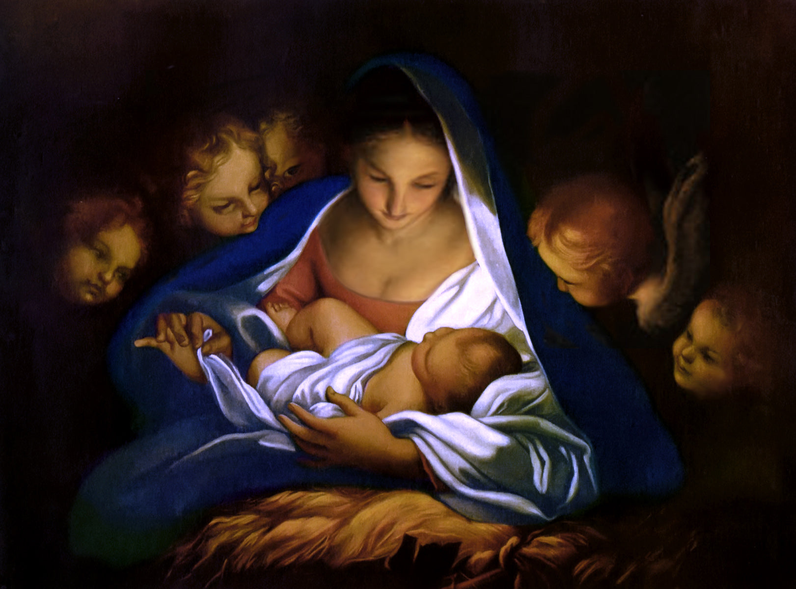 Nativité - Carlo Maratta image 1 copie de tableau peinte à la main