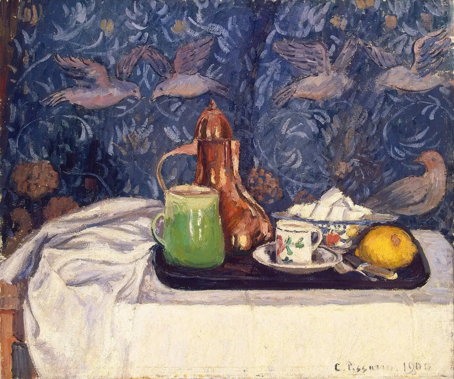 Stilleben med kaffekande - Camille Pissarro
