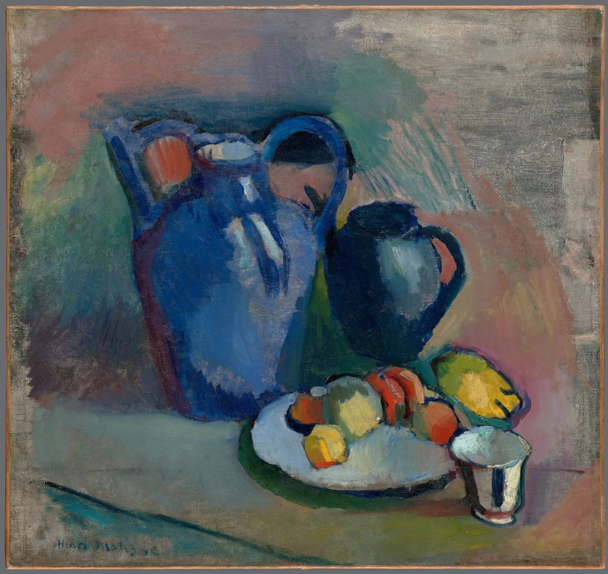 Reproduction du tableau « Nature morte à la cruche bleue - Henri Matisse » par Alpha Reproduction en peinture à l’huile