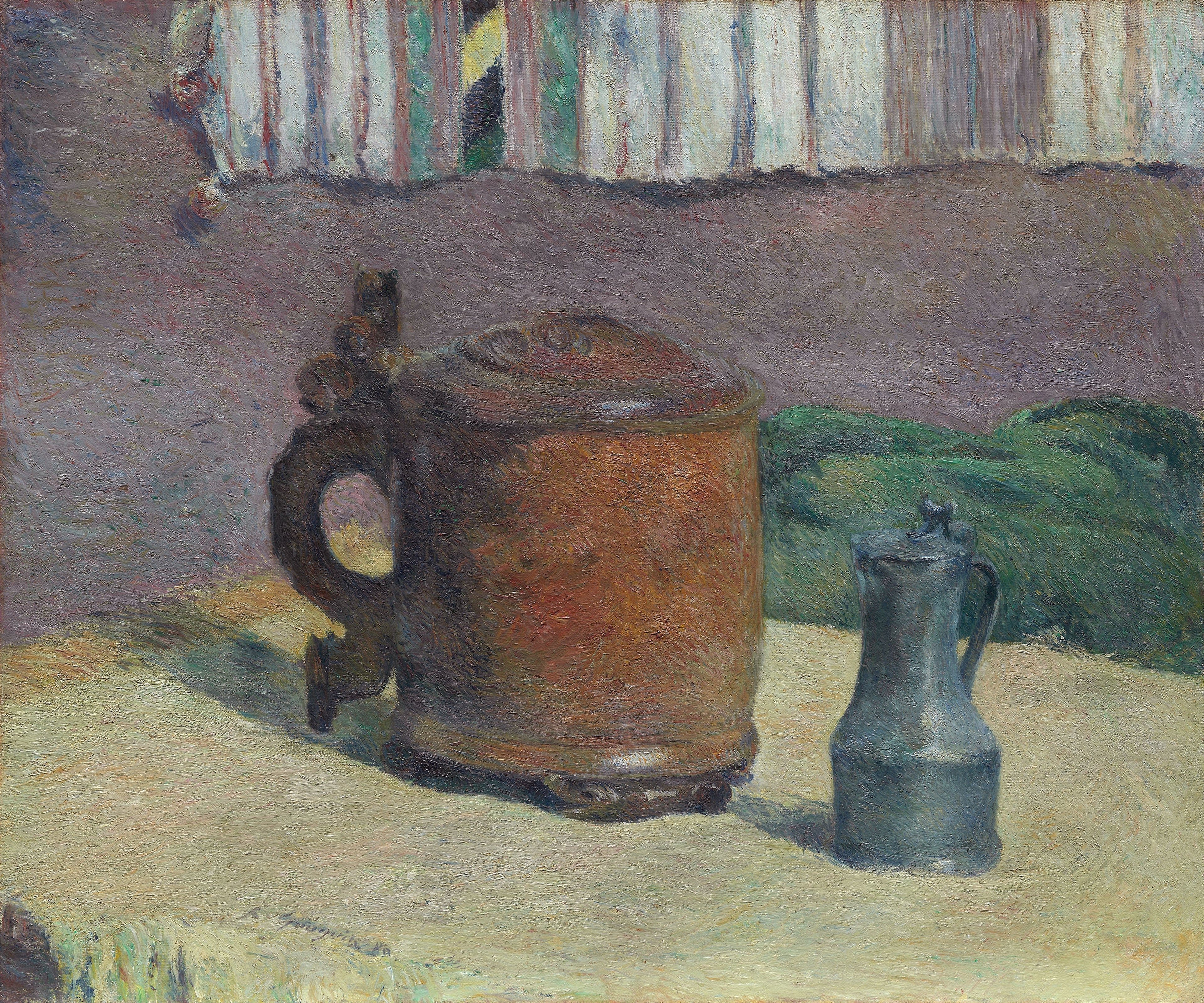 Stilleben med lerkrukke og jernkop - Paul Gauguin