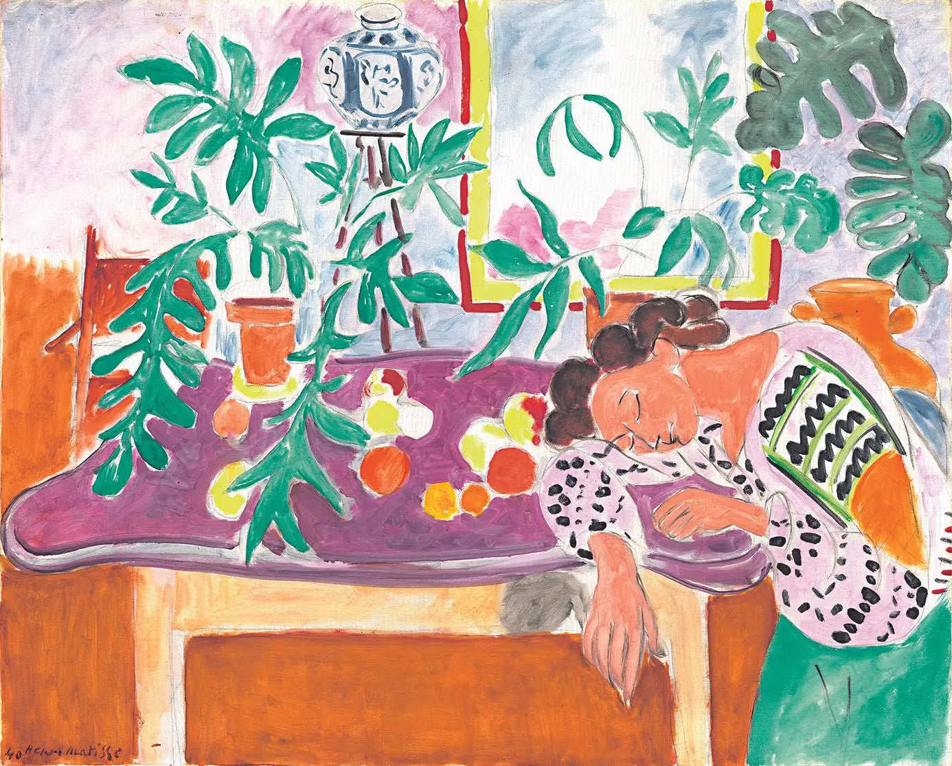 Reproduction du tableau « Nature morte à la dormeuse - Henri Matisse » par Alpha Reproduction en peinture à l’huile