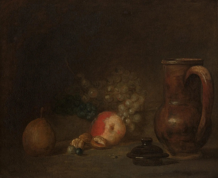 Stillleben med lerkrukke - Jean Siméon Chardin
