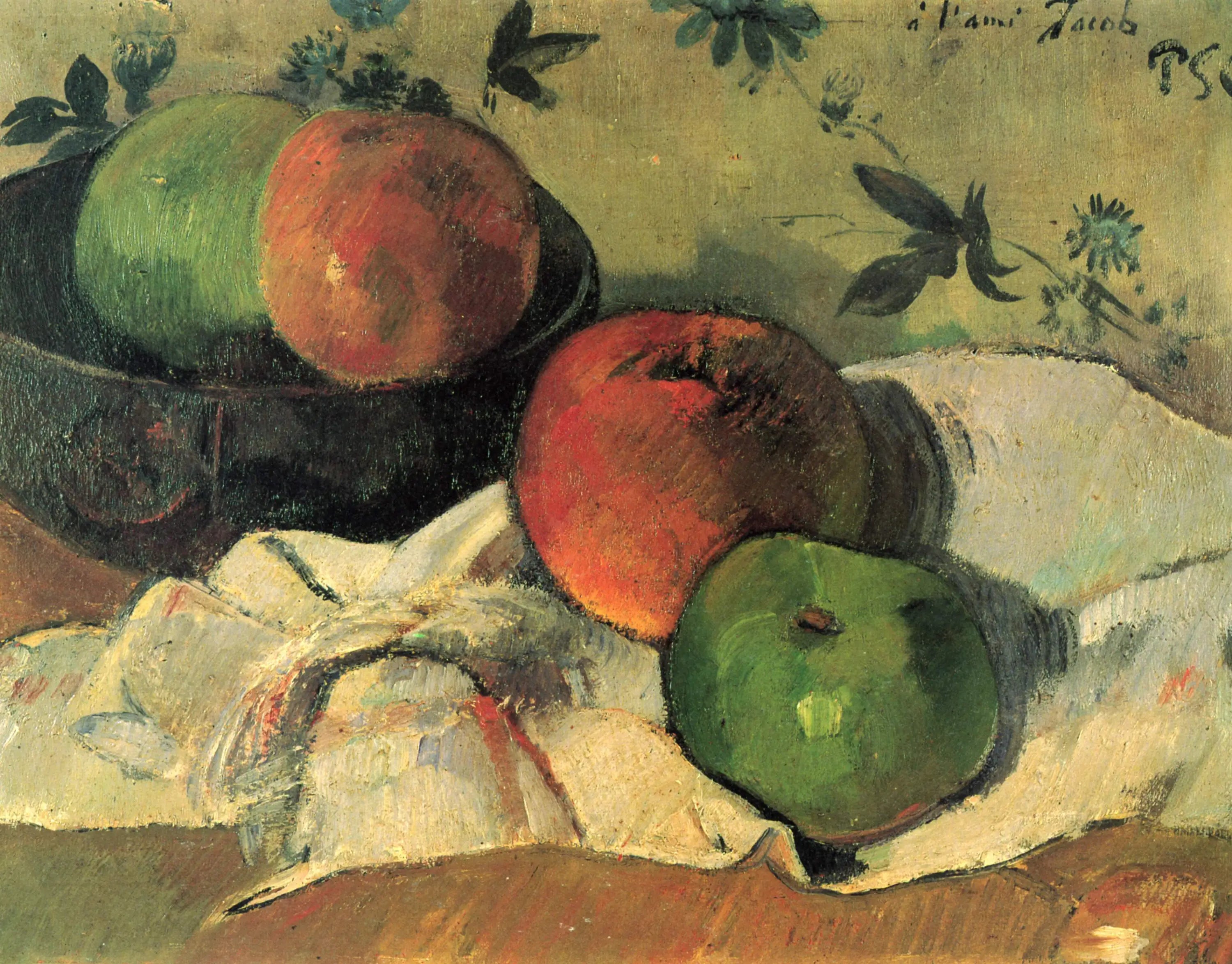 Reproduction du tableau « Nature morte à l'ami Jacob - Paul Gauguin » par Alpha Reproduction en peinture à l’huile