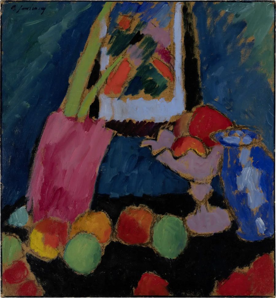 Naturtro på en lilla skål - Alexej von Jawlensky