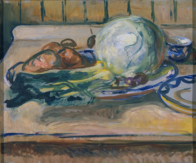 Stilleben med kål og andre grøntsager - Edvard Munch