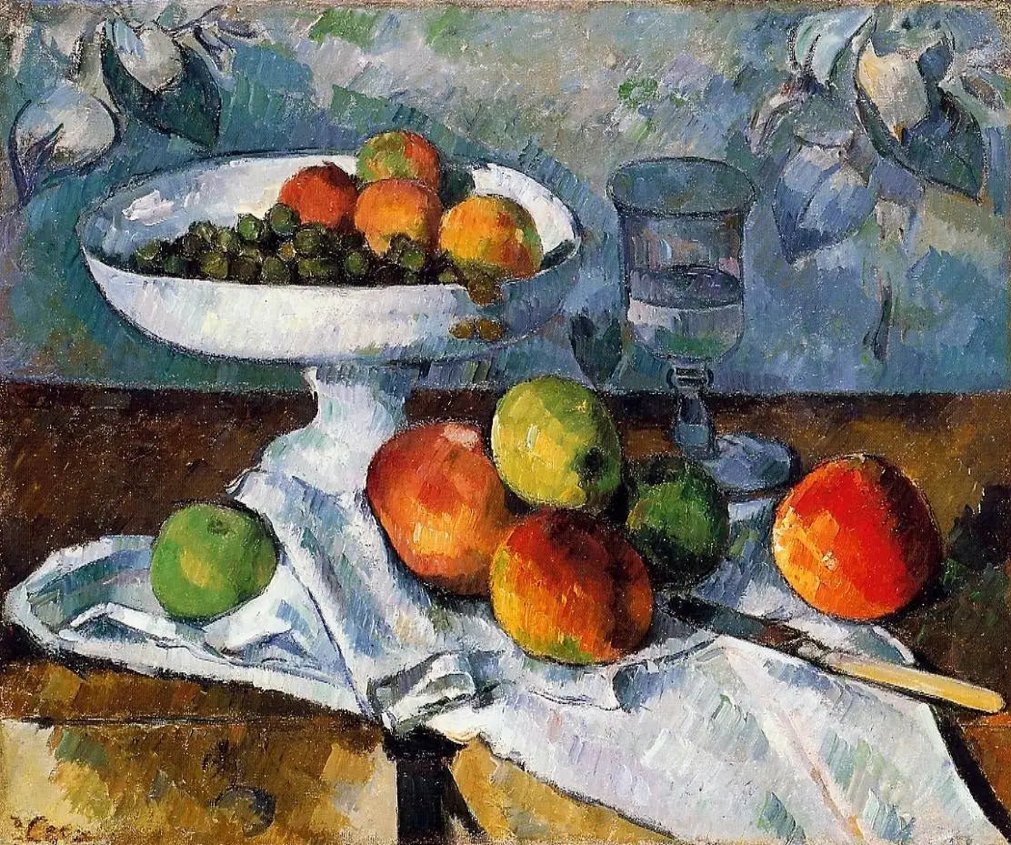 Reproduction du tableau « Nature morte au compotier - Paul Cézanne » par Alpha Reproduction en peinture à l’huile