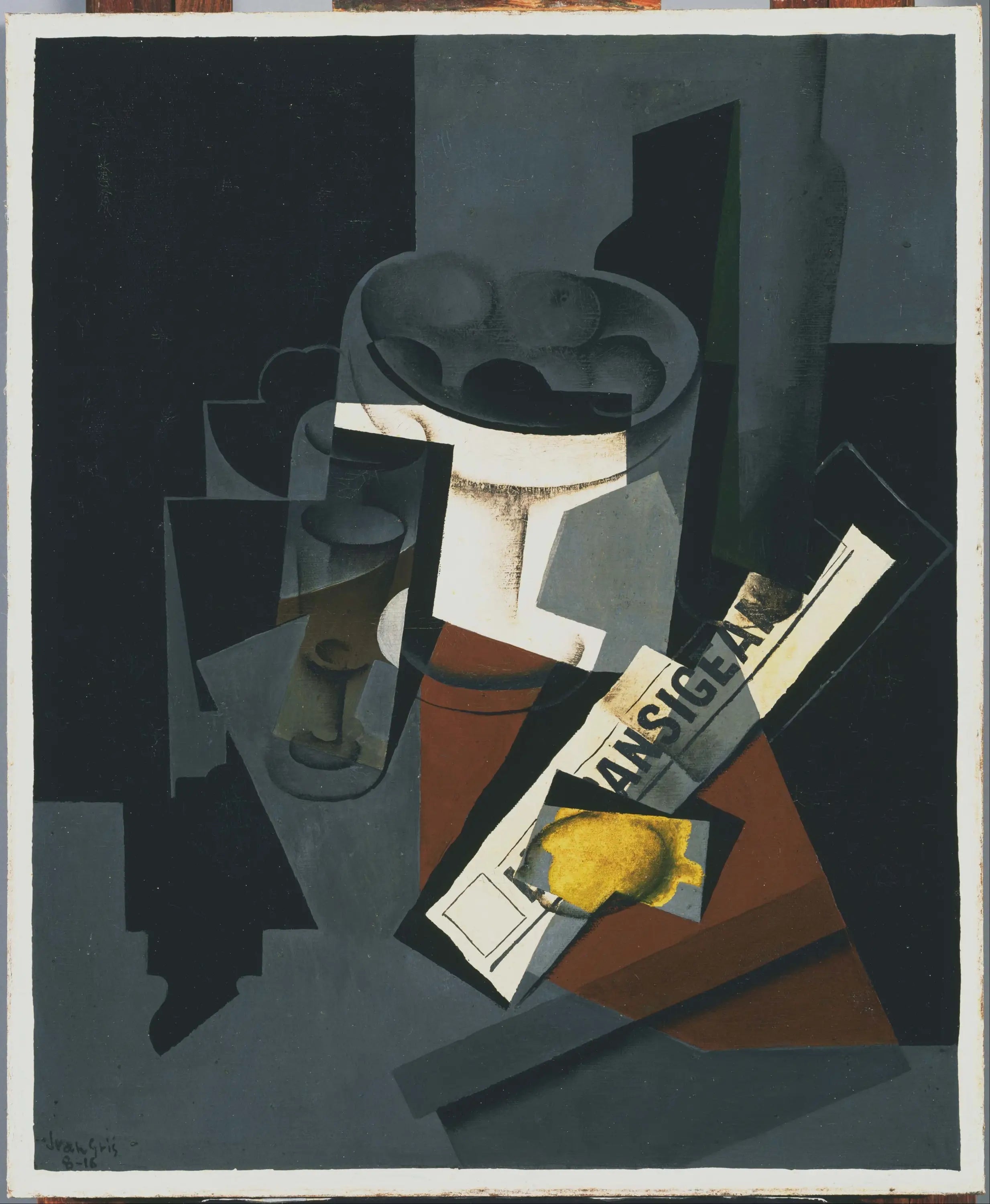 Nature morte au journal - Juan Gris - Alpha Reproduction