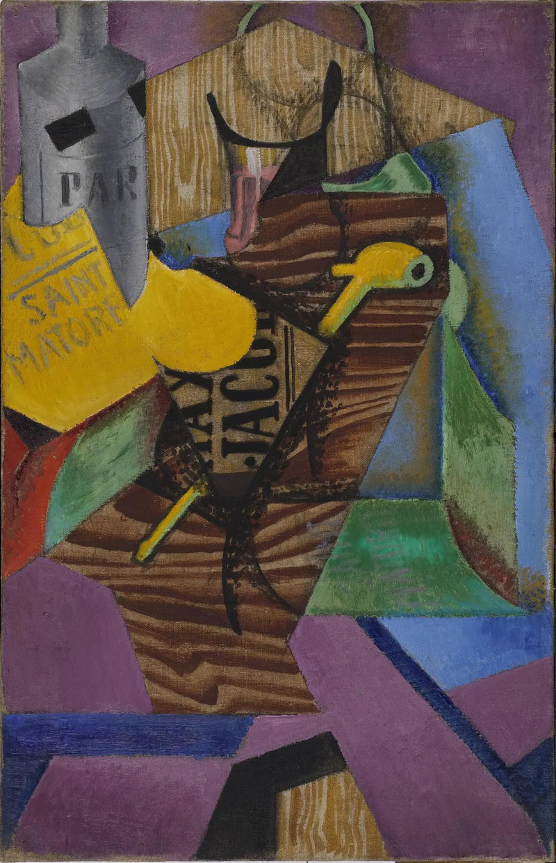 Stillleben med bog - Juan Gris