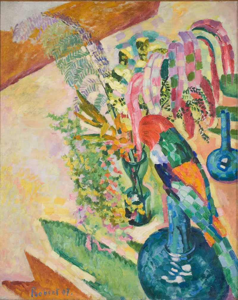 Stilleben med papegøje - Robert Delaunay