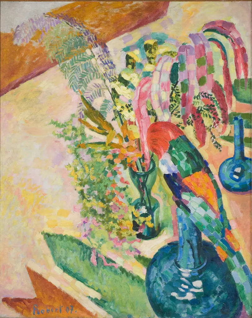 Stilleben med papegøje - Robert Delaunay