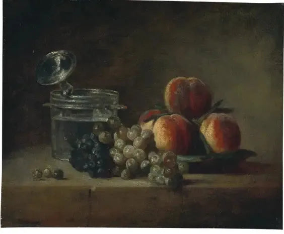 Stillleben med ferskenskål - Jean Siméon Chardin