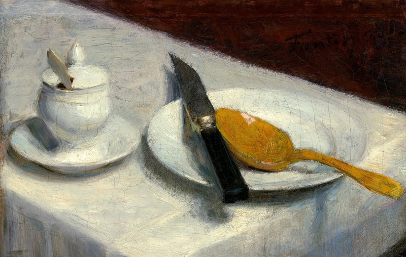 Stillleben med sennepskrukke - Henri Fantin-Latour