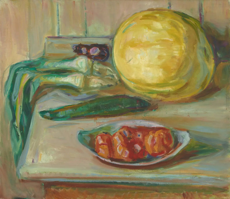 Stilleben med græskar og andre grøntsager - Edvard Munch