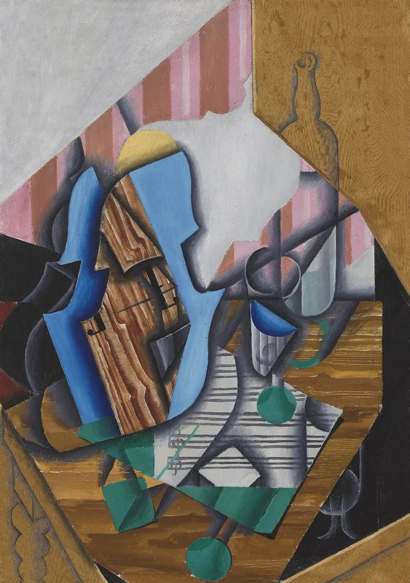 Naturtro til violin og partitur - Juan Gris