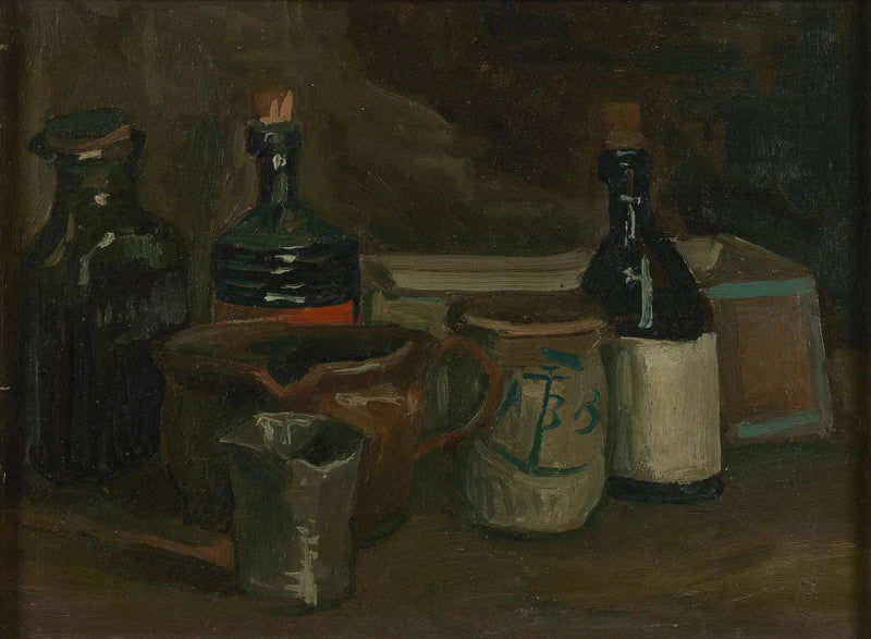 Stilleben med flasker og fajance - Vincent van Gogh