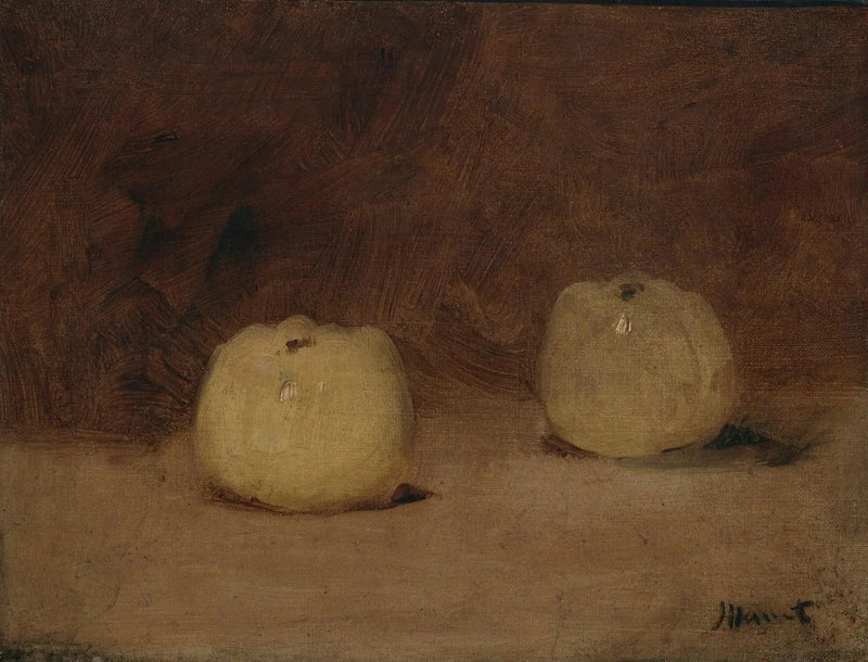 Stilleben med to æbler - Édouard Manet