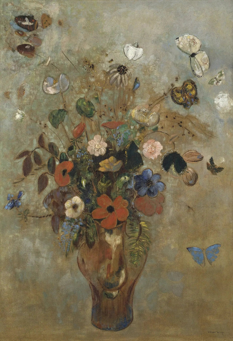 Natures morte med blomster - Odilon Redon