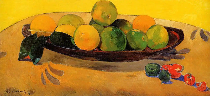 Stilleben med frugter og chili - Paul Gauguin