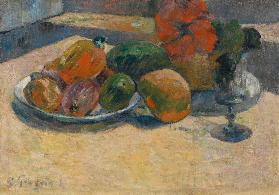 Stilleben med mangoer og hibiscusblomst - Paul Gauguin