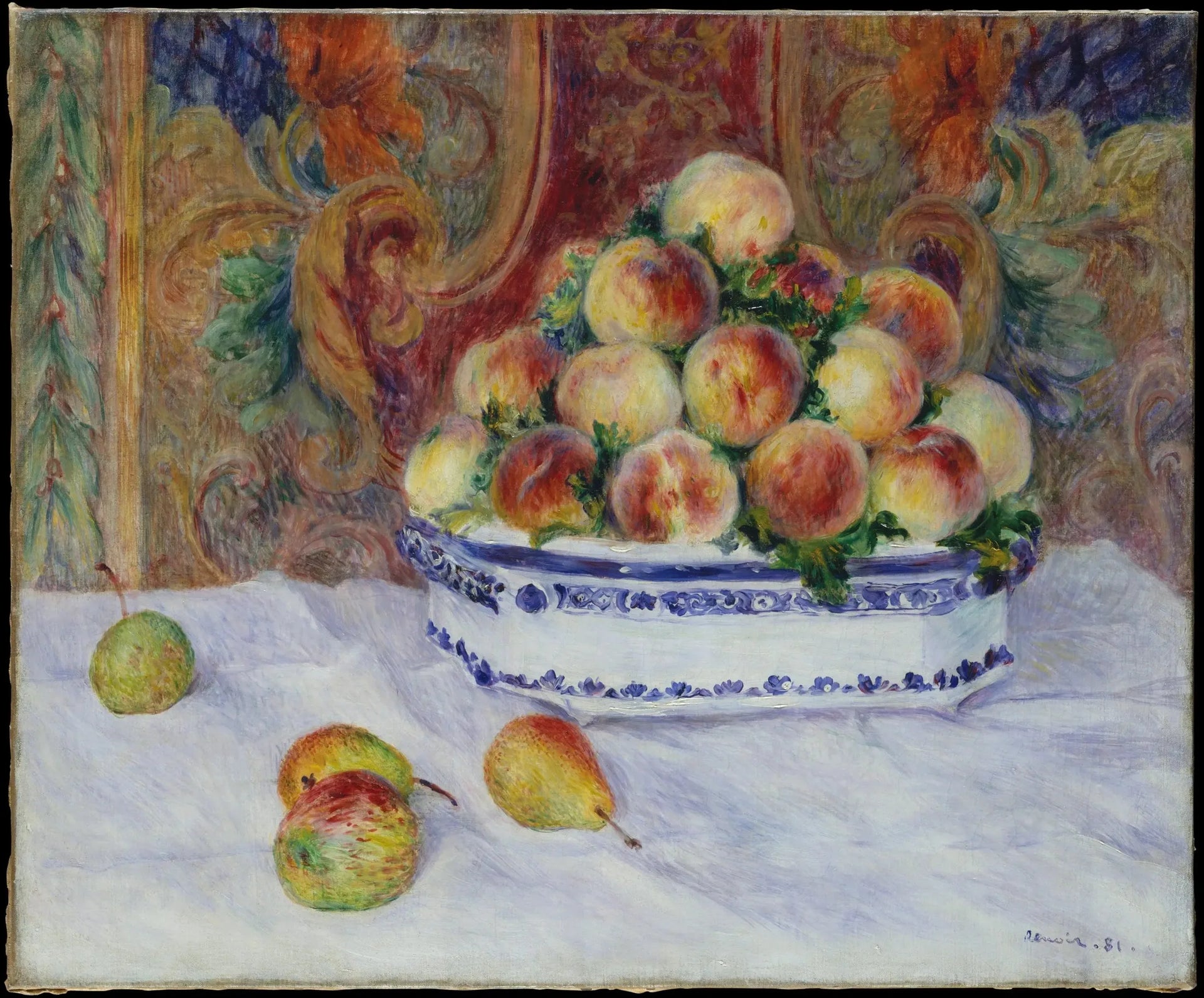 Nature morte aux pêches - Pierre-Auguste Renoir image 1 reproduction artisanale de tableau
