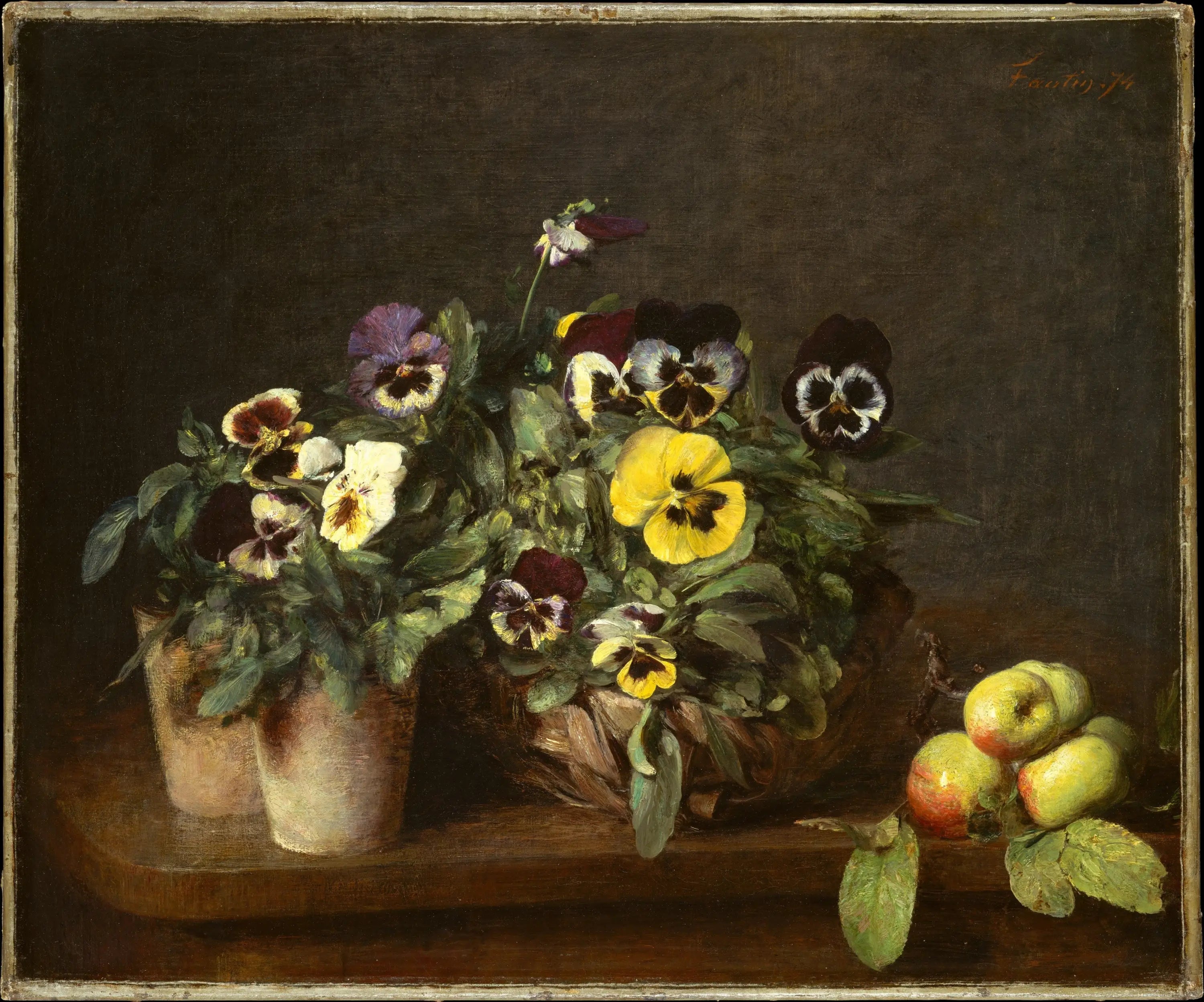 Nature morte aux pensées - Henri Fantin-Latour - Alpha Reproduction