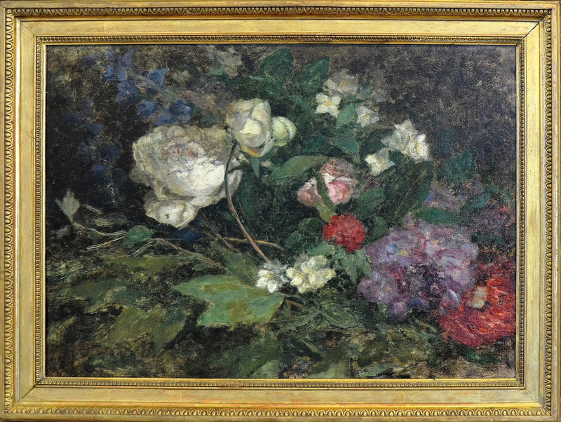 Stilleben med pæoner og syringa - Eugène Boudin