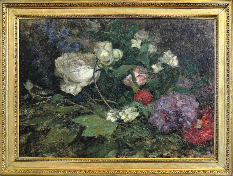 Stilleben med pæoner og syringa - Eugène Boudin