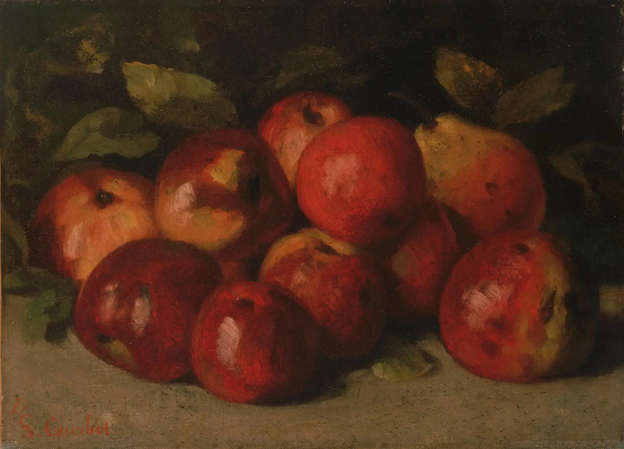 Naturtro til æbler og pære - Gustave Courbet