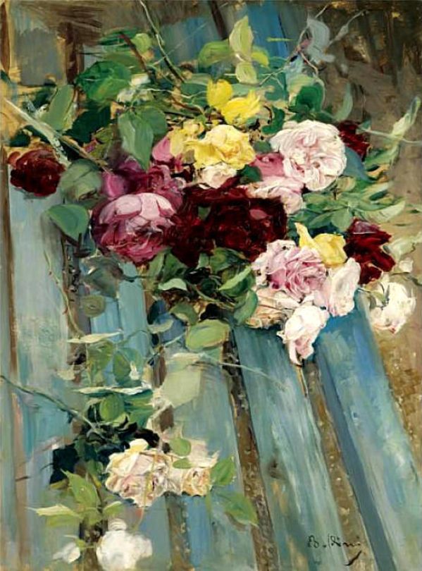 Natturtro med roser - Giovanni Boldini
